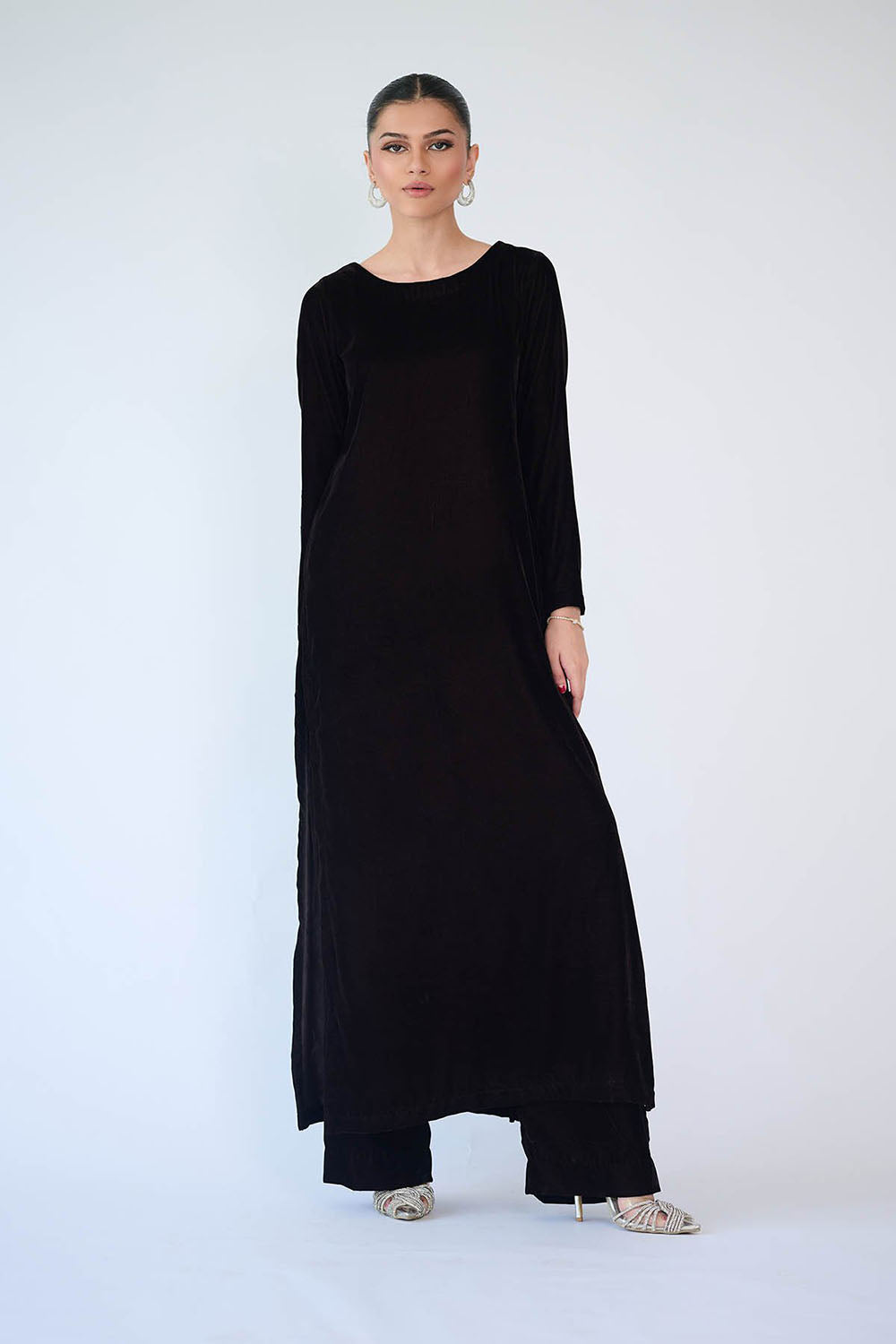 Midnight Pearl Velvet Suit Ensemble