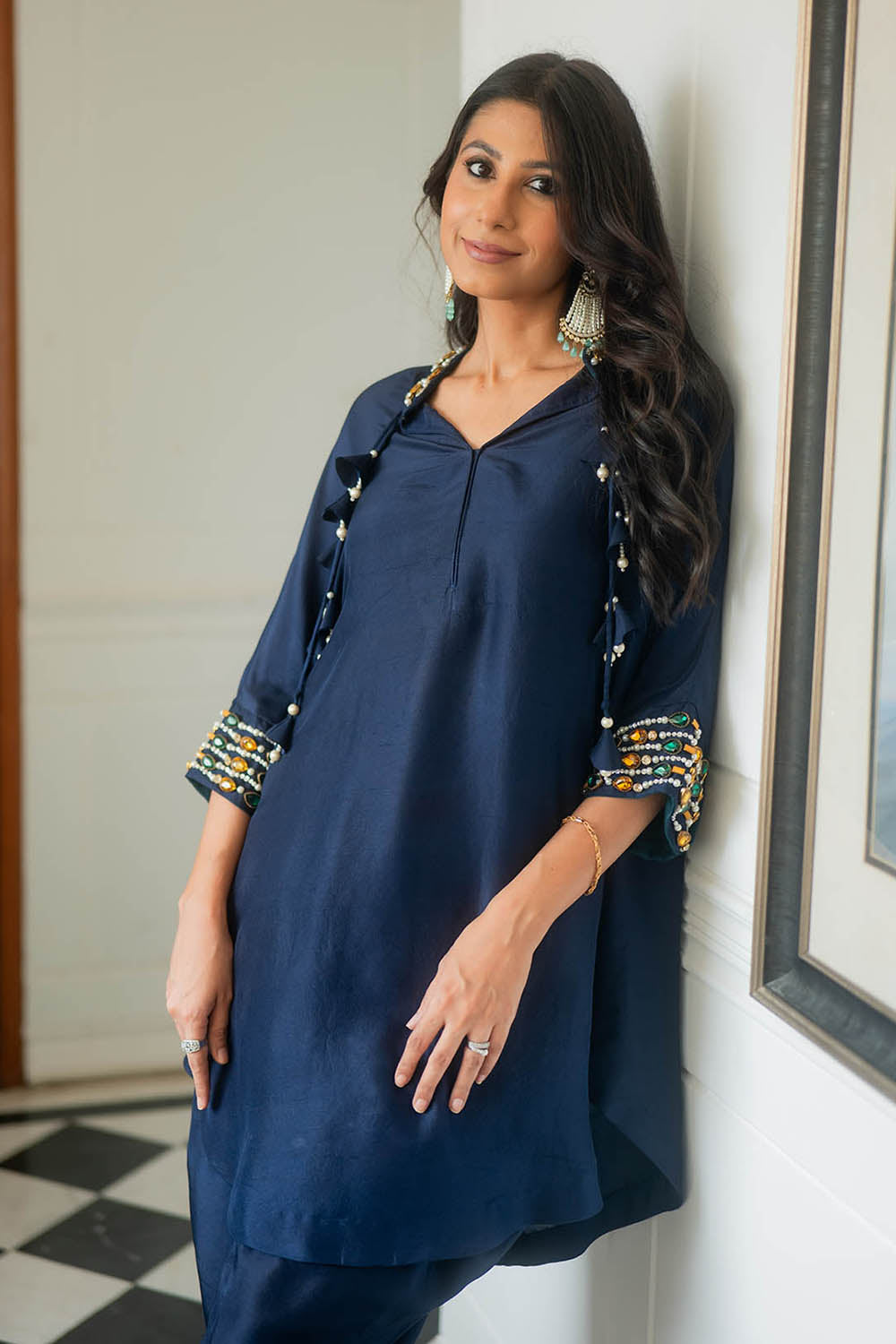 Navy Embellished Co-Ord Set