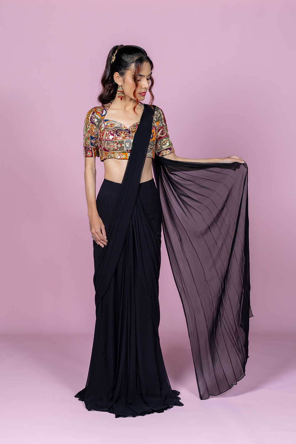 Nightshade Drape Saree