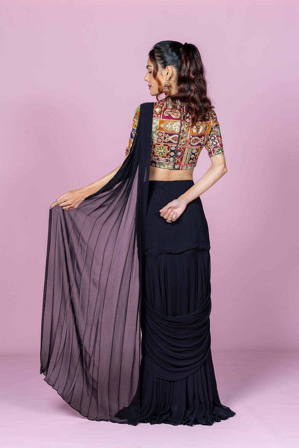Nightshade Drape Saree
