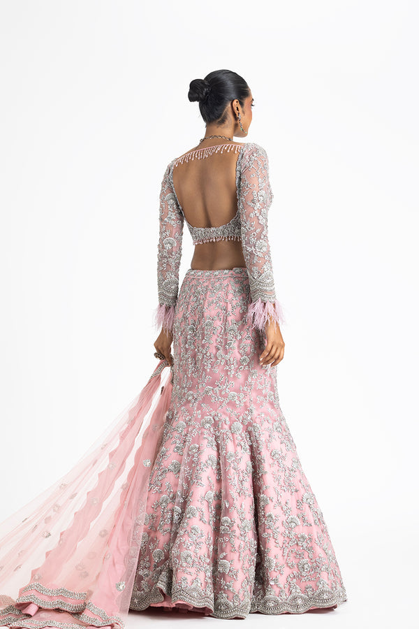 PINK FISHTAIL LEHENGA SET