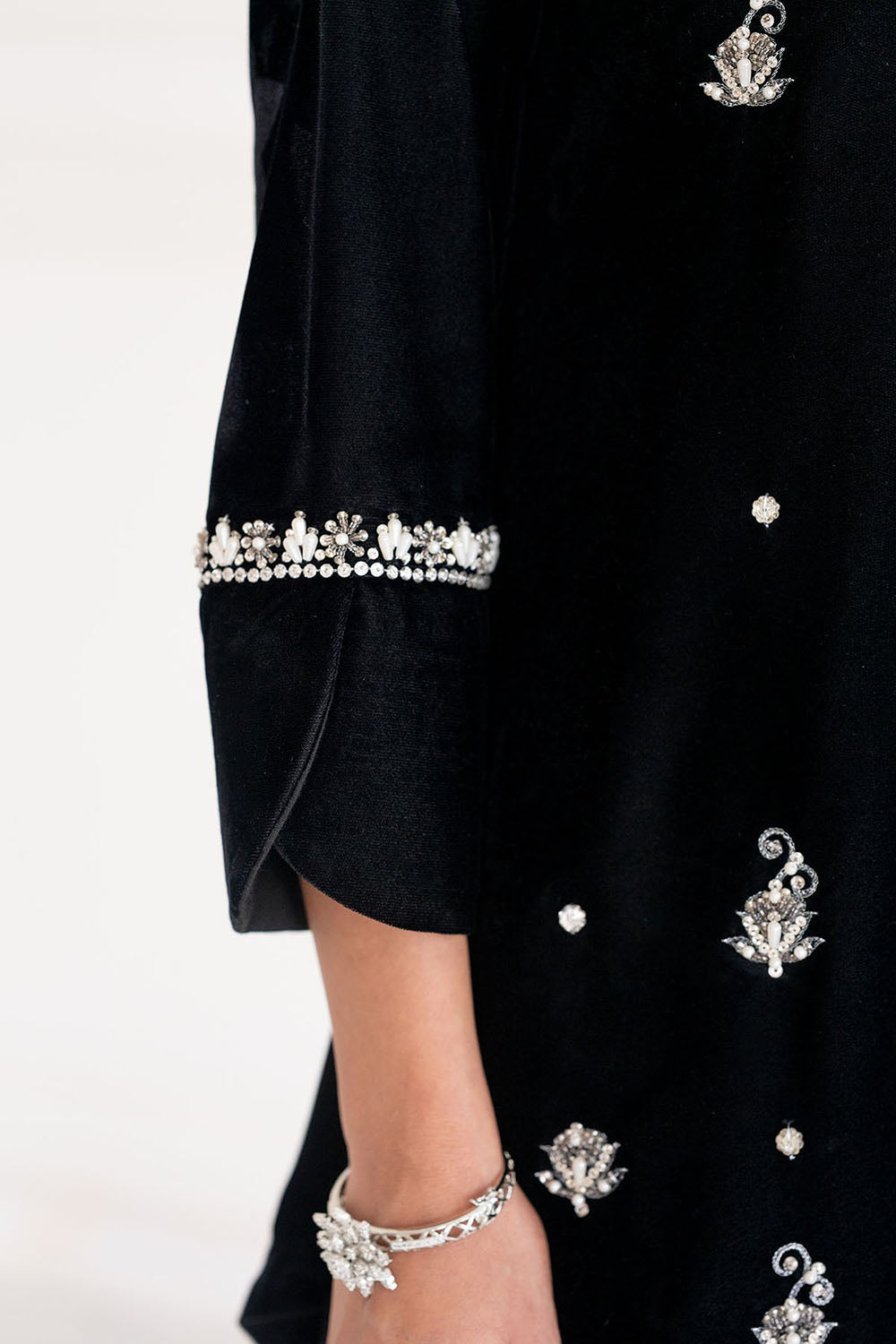 Noir Luxe Embellished Velvet Co-ord Set