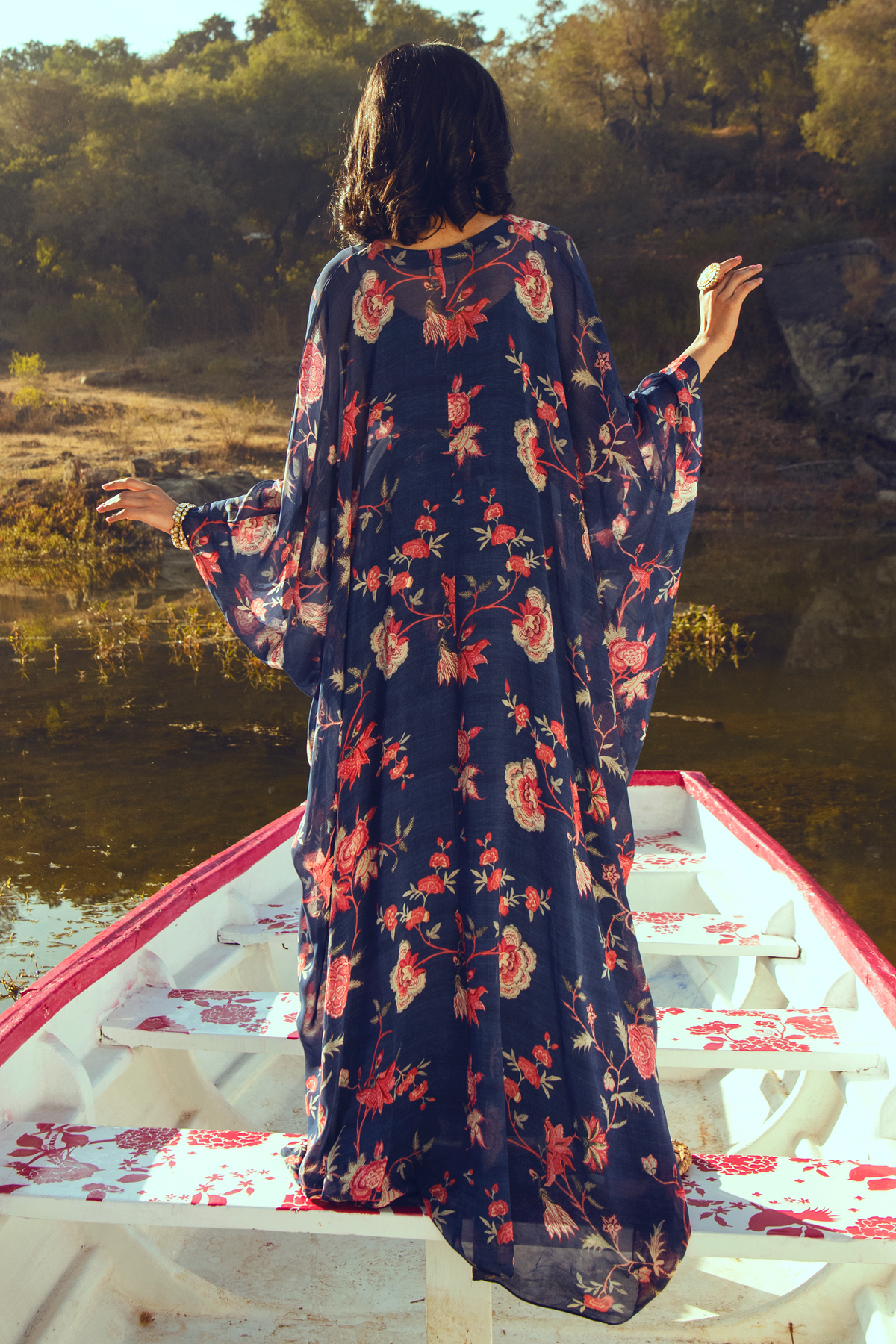 HAZEL KAFTAN – INDIGO CHINTZ