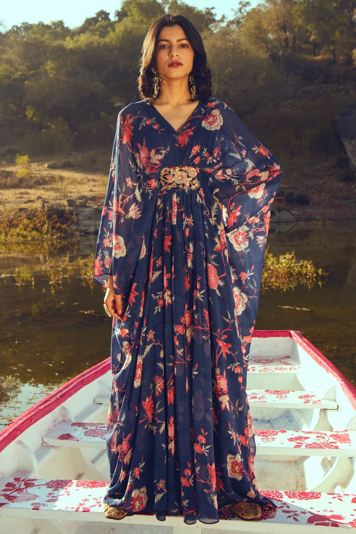HAZEL KAFTAN – INDIGO CHINTZ
