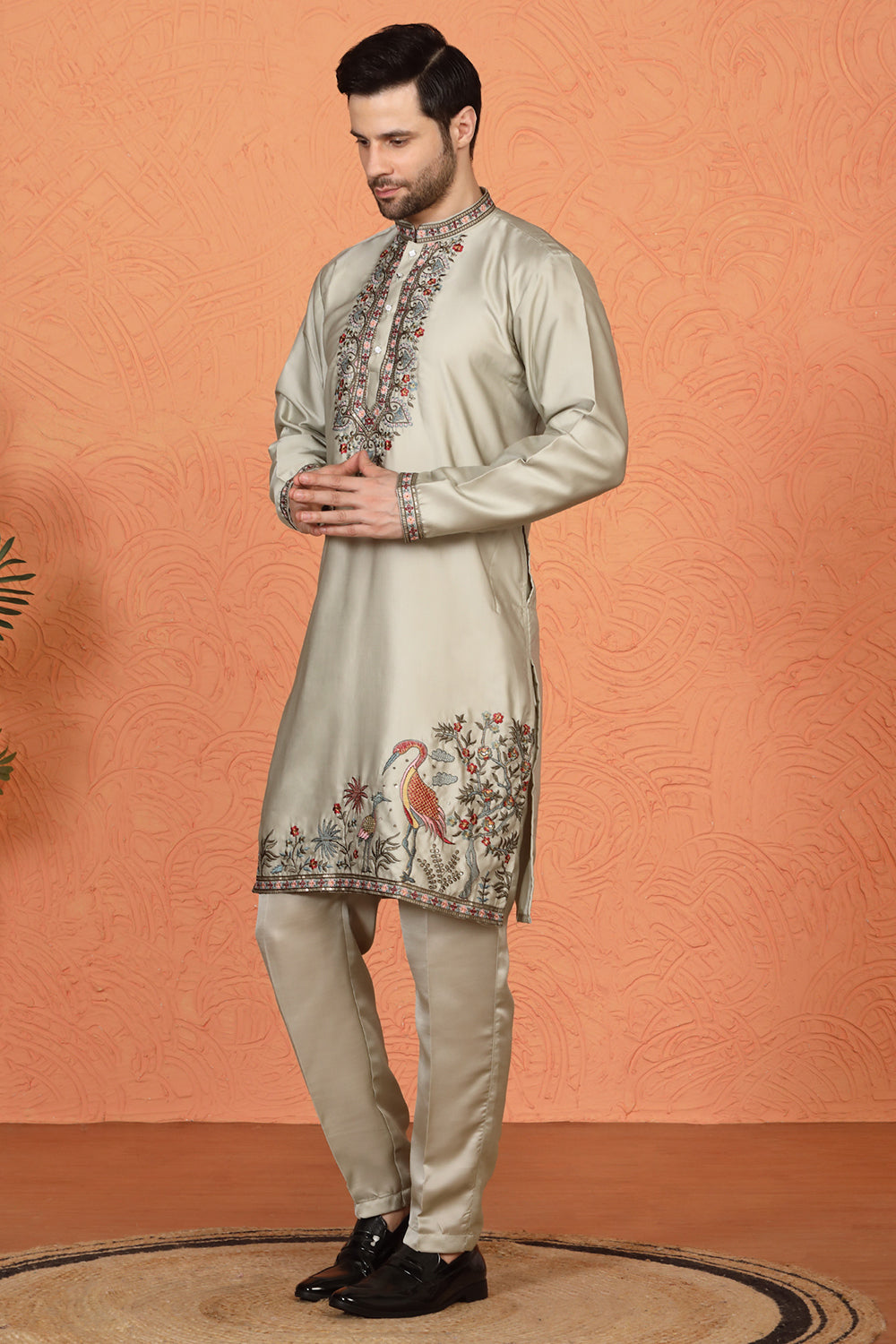 Pushp-Van  Embroidered Kurta with Back Elastic Pants
