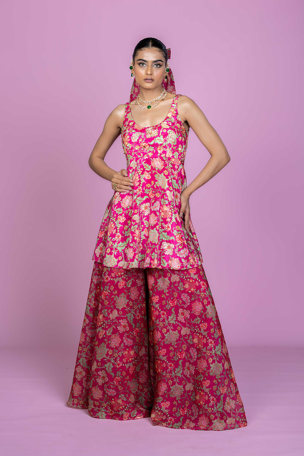 Rani Bloom Embroidered Palazo Set
