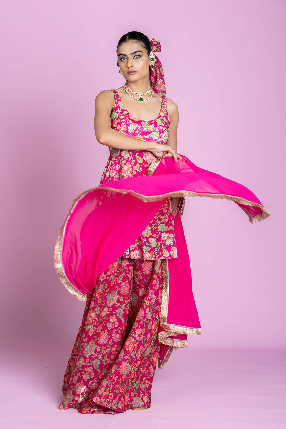 Rani Bloom Embroidered Palazo Set