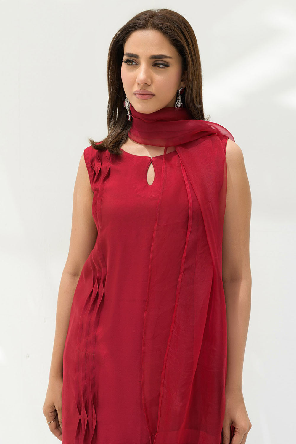 Red solid Farshi Salwar Set