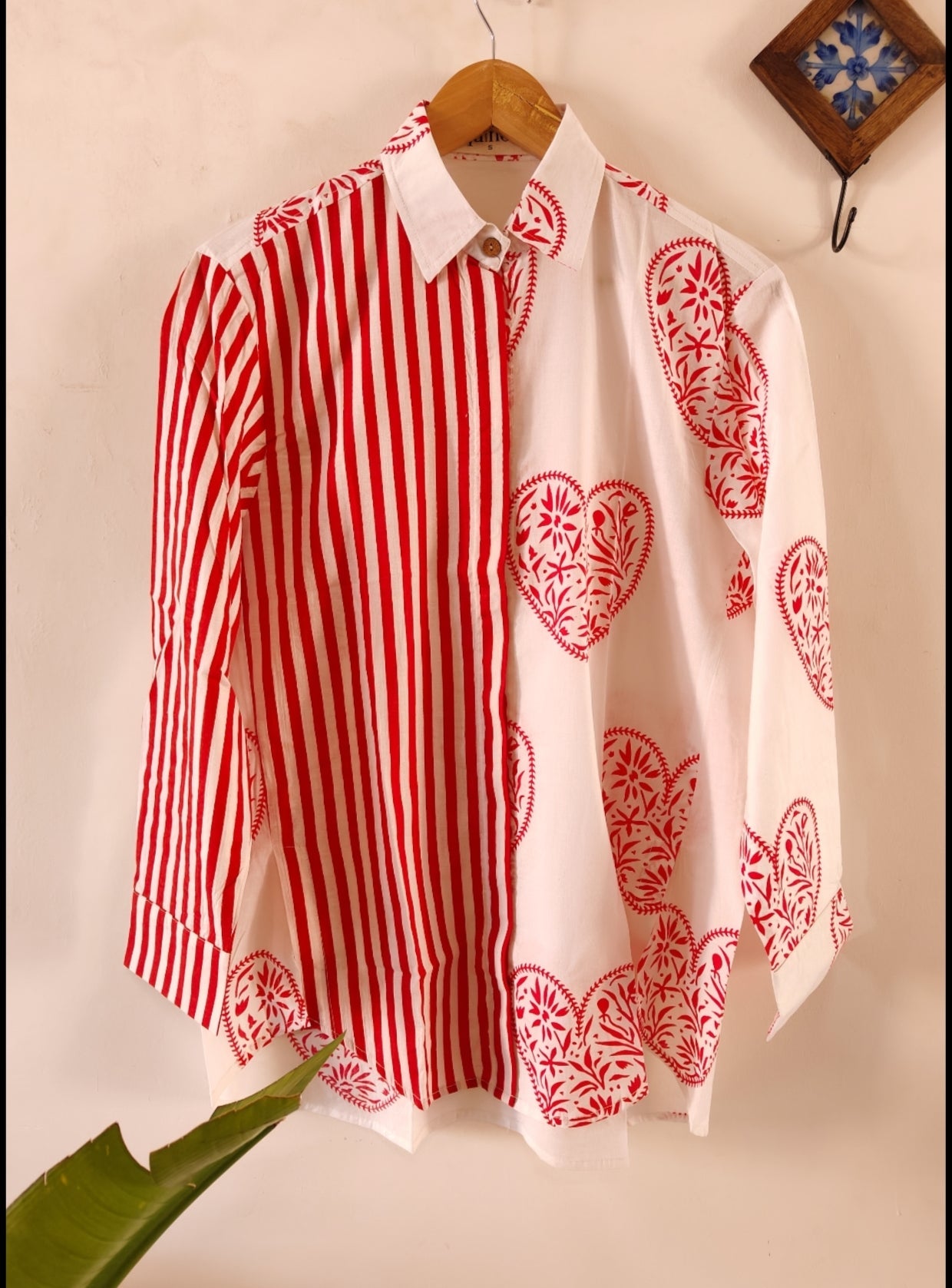 Red Hearts Half And Half Shirt