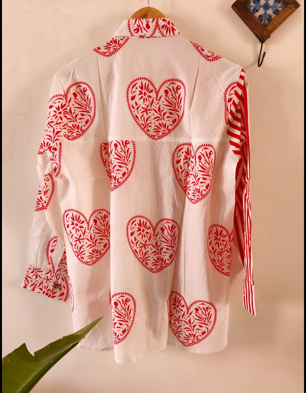 Red Hearts Half And Half Shirt