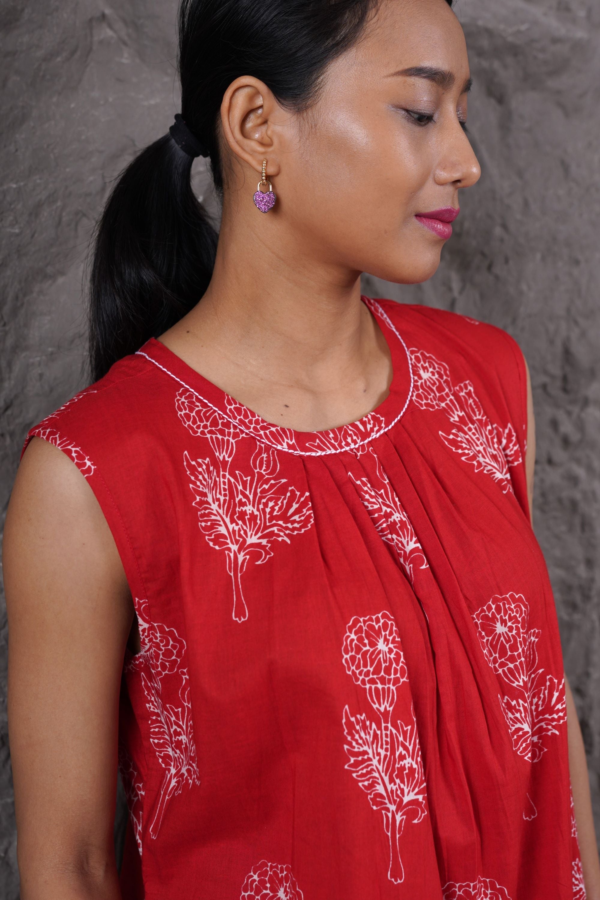 Rose Noir Red Kurta Set (Set of 2)