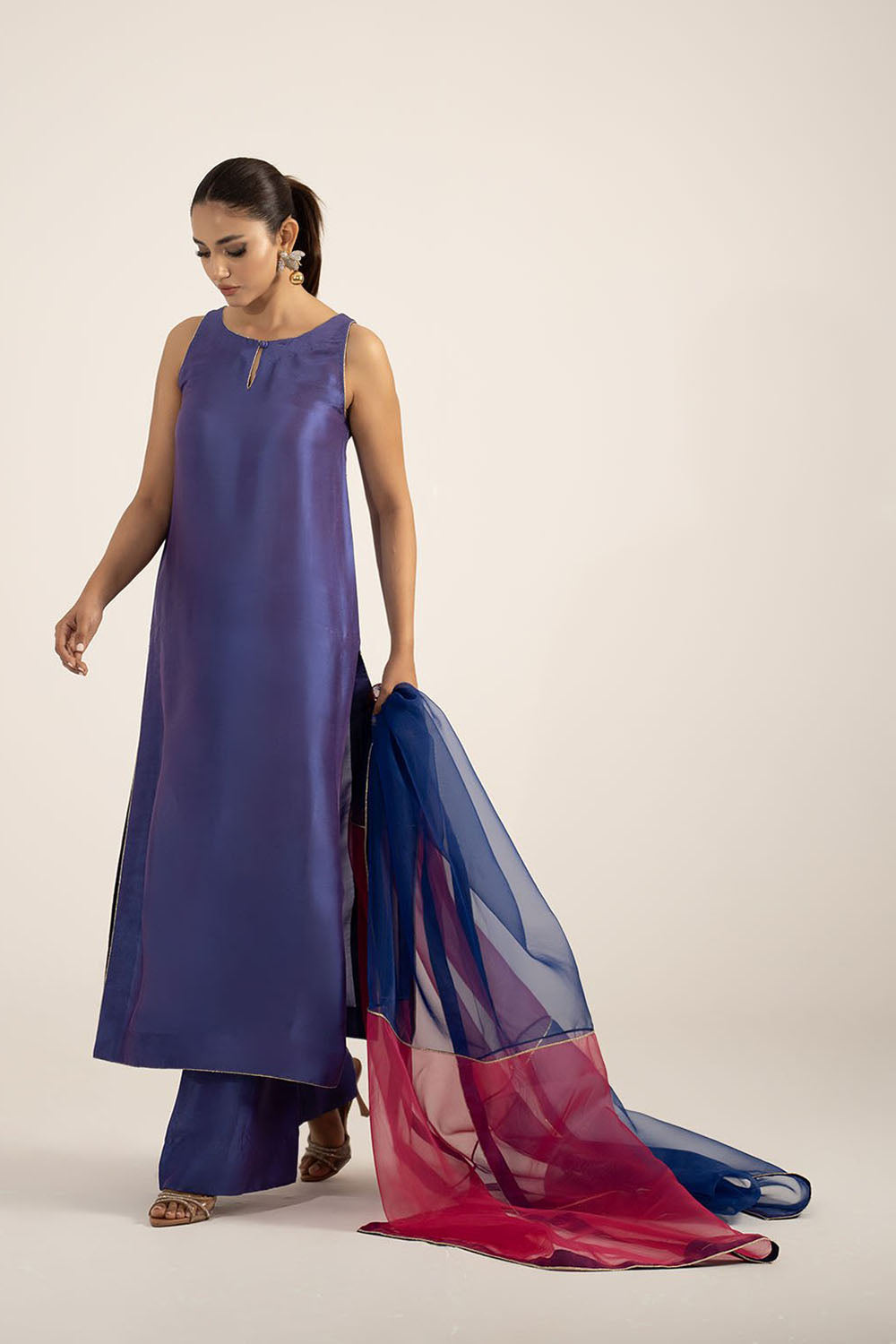 Royal Blue Pure Silk Kurta Set