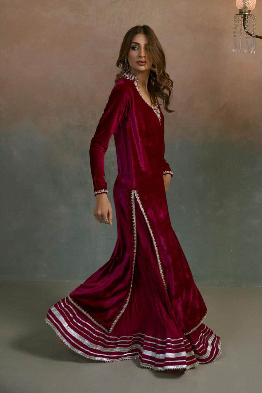 Ruby Velvet Luxe Suit Set