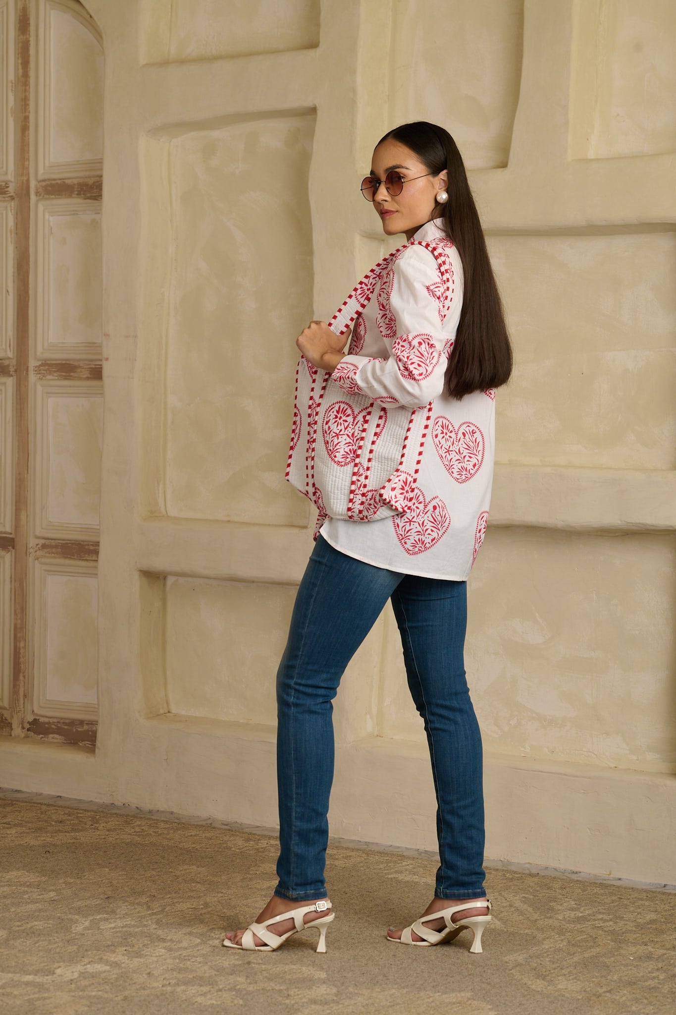 Red Hearts Half And Half Shirt