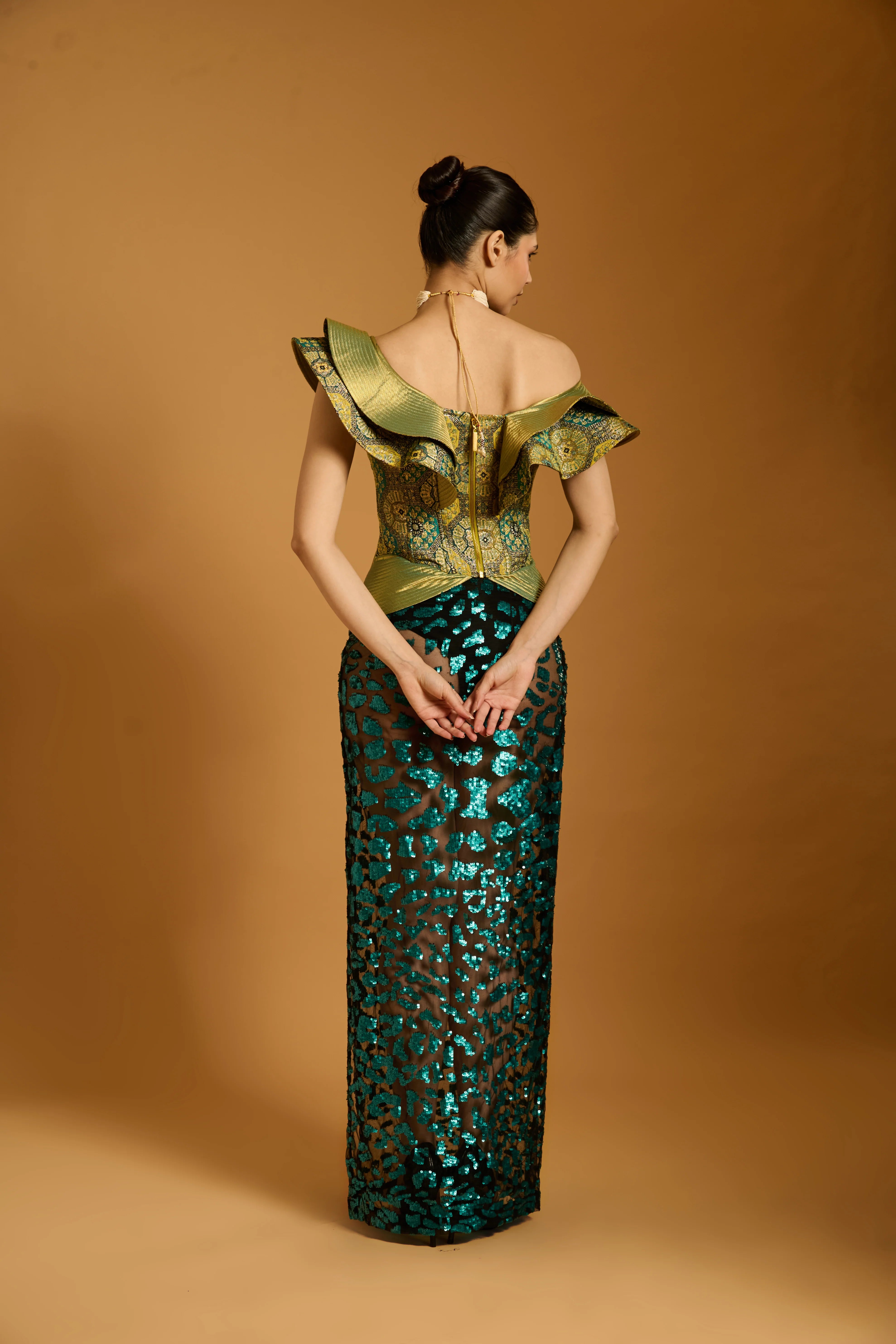 Trifecta brocade structural corset