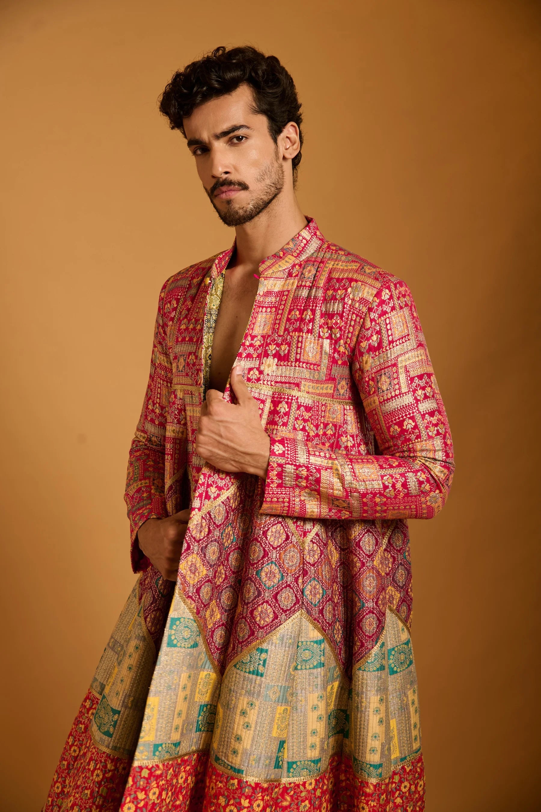 Trifecta multi brocade anarkali jacket