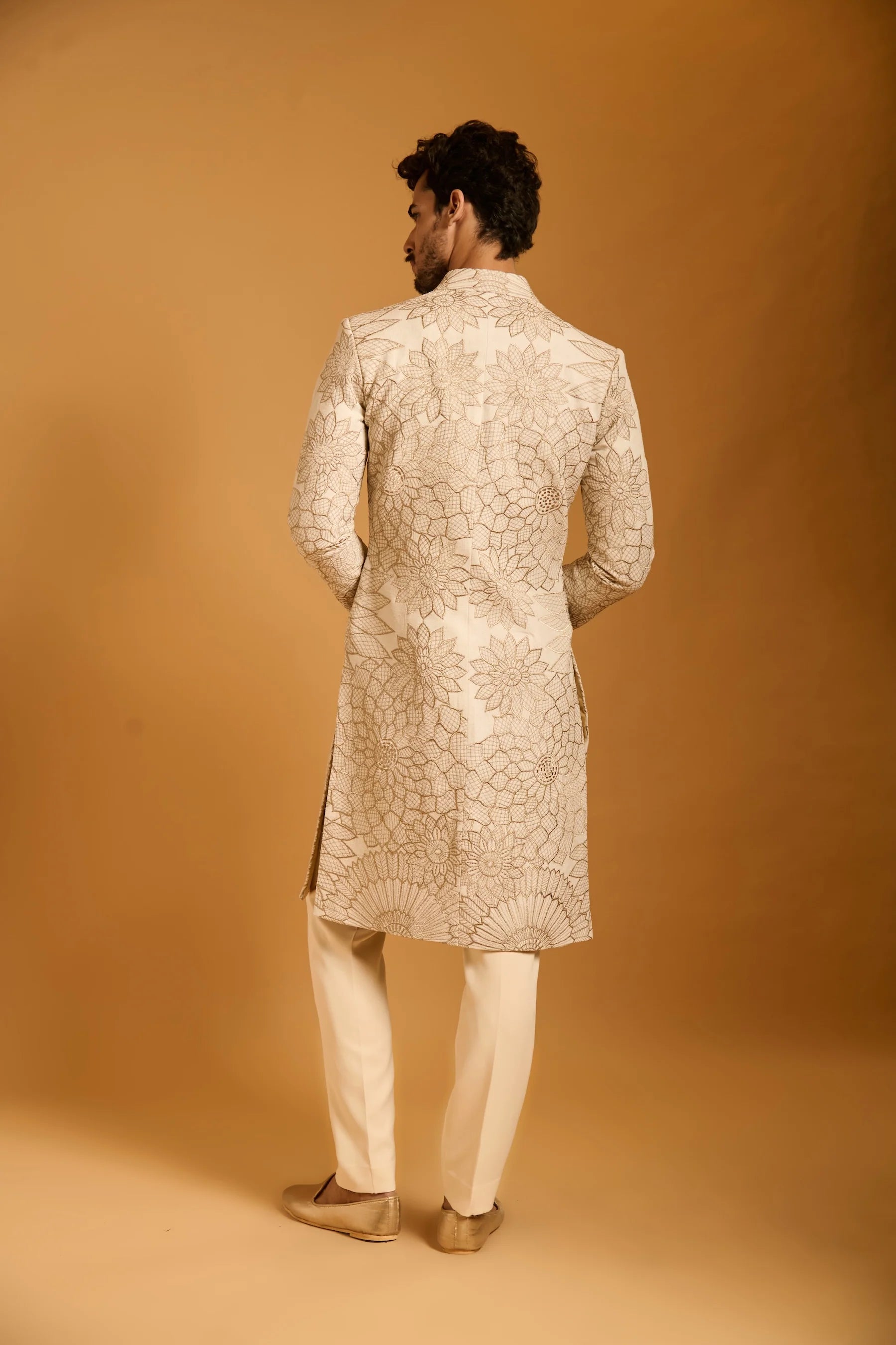 Trifecta ivory bib kurta