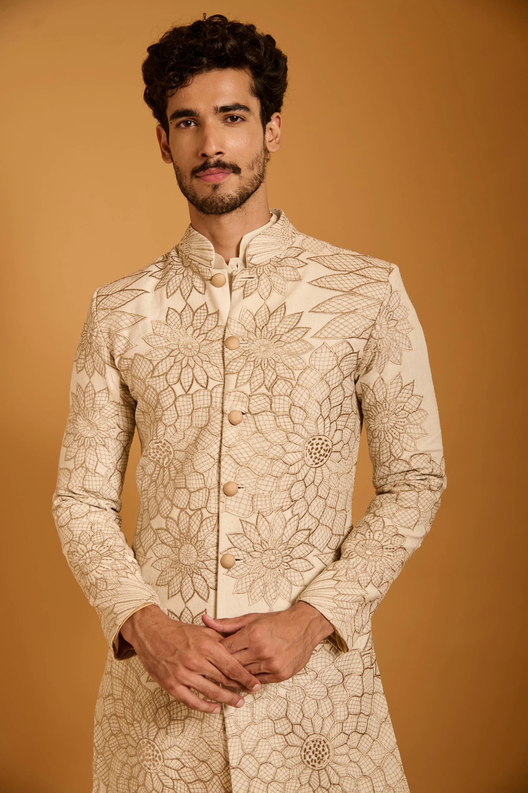 Trifecta ivory bib kurta