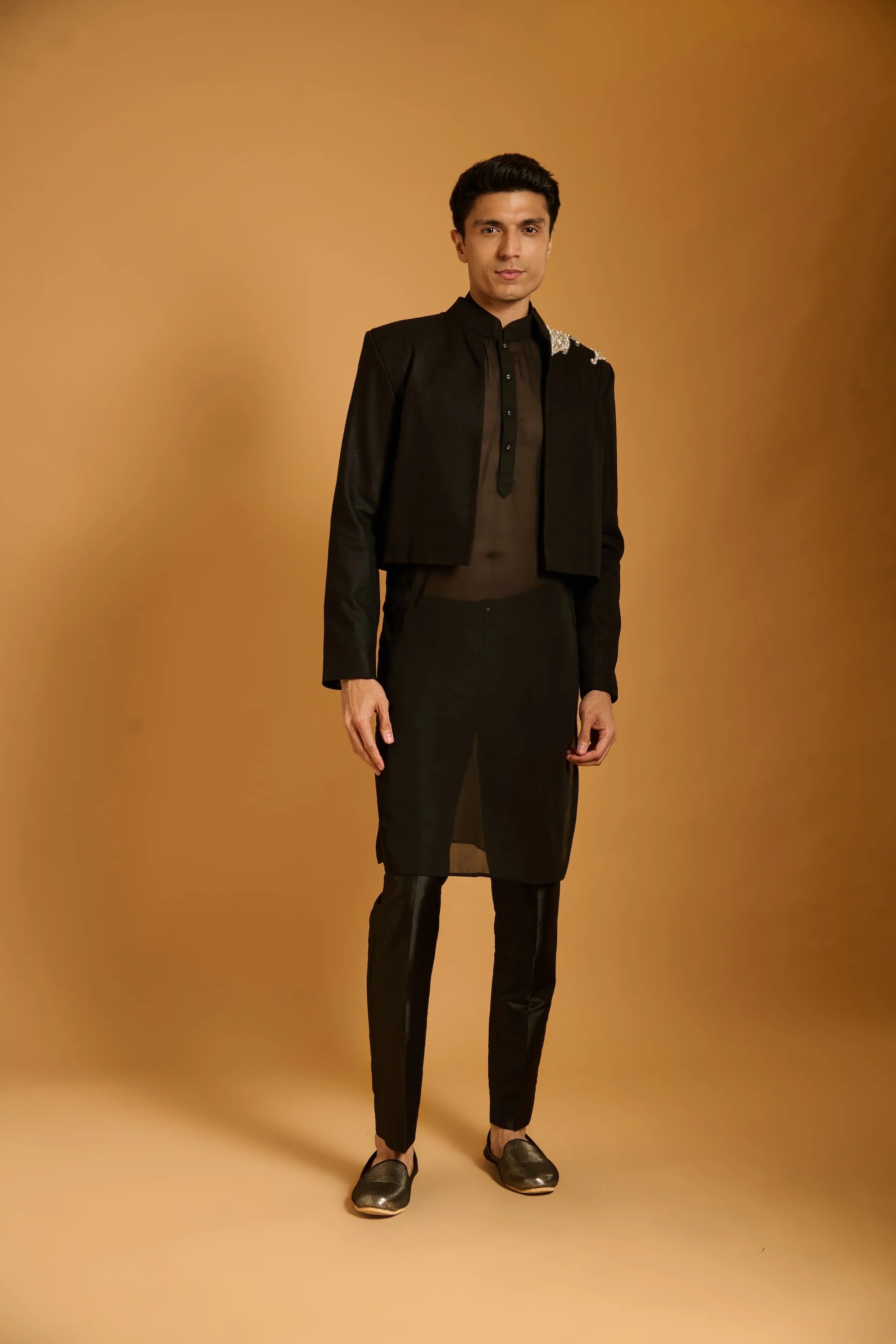 Trifecta black dragonfly crop jacket