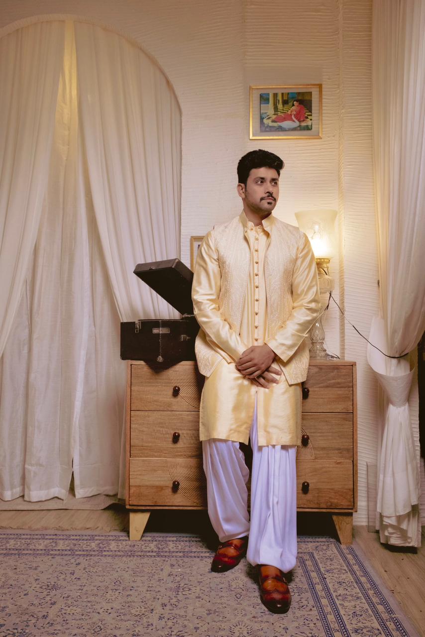 Half Jacket Kurta Set