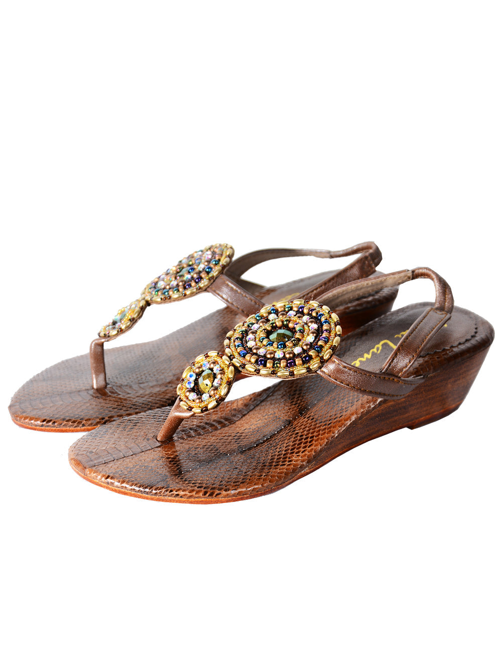 Victoria Medallion - Snake - Mini Wedge