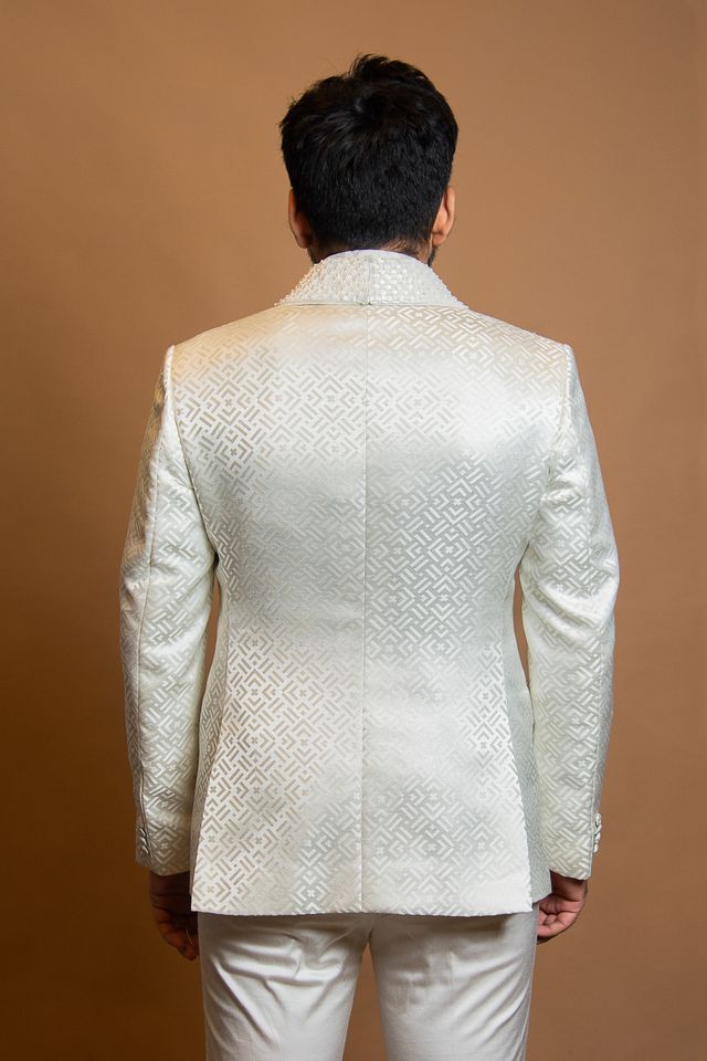 White Jodhpuri Coat Pant