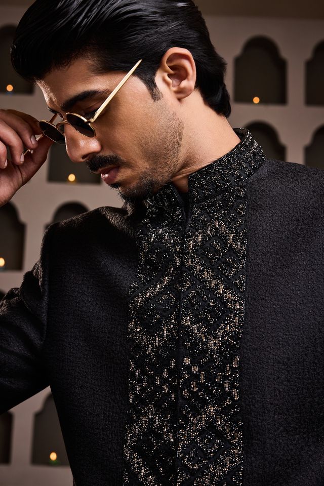 Black Jodhpuri Coat Pant